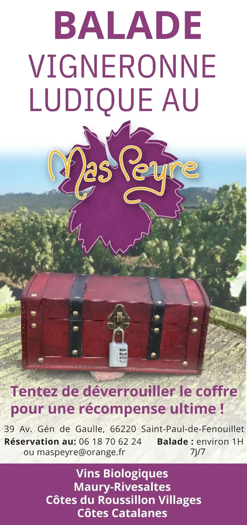 Balade Vigneronne ludique du Mas Peyre